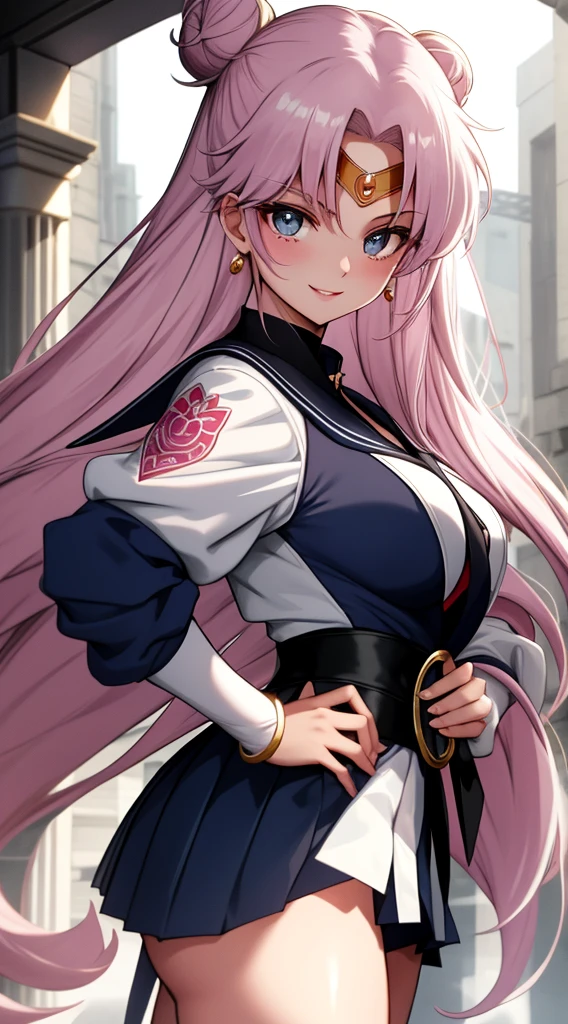 Kizi, nur:
Stil: Anime (Sailor Moon)
Quality: Graceful
Quality: Compassionate hair: lang, flowing hair in a vibrant black, with two cute buns on top of the eye color: large, funkelndes blaues Augen-Outfit: Wears the iconic Sailor Moon uniform, consisting of a white jersey with a blue sailor collar, ein blauer Faltenrock, und eine largee rote Schleife auf ihrer Brust. Accessoires: Adorned with a tiara on her forehead, passende blaue Ohrringe, and white ones, ellenbogenlange Handschuhe Pose: Aufrecht stehend, one hand on the hip, while the other holds a wand, that emits a gentle sound, funkelnder Glanzausdruck: Her gaze is gentle and compassionate, mit einem Licht, serene smile on her lips