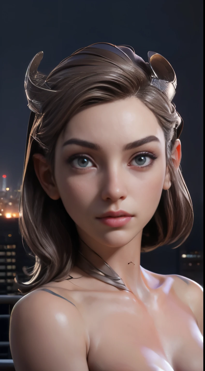 photo of Ironmouse, RAW, beautiful woman, ((portrait)), ((detailed face:1.2)), ((detailed facial feature, detailed skin, clear skin), (perfect proportioned body), ((nsfw:1.5)) (high detailed city environment, apartment balcony), (realistic photo, best quality, detailed), (8k wallpaper), (cinematic lighting, dramatic lighting) (sharp focus, intricate)