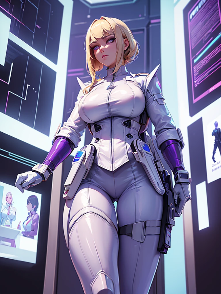 imagem de corpo inteiro Unreal Engine 5 8K UHD de mulher bonita,com cabelos loiros curtos,Wearing tight neon bikini futuristic latex spider woman ,latex bikini,sexy action,Aguarde os seios lentos,figura muscular,Swimsuits that rarely cover the skin,latex glove,Use vidro roxo,耳Nipple Ring,Pierced lip piercing,Cidade da idade moderna,melhor qualidade,tmasterpiece,Papel de parede 8K UHD, Gwen Spider, Gwen em uma roupa preta com aranha no centro de seu peito em branco, organic-looking clothing, testa gooey, simbionte, olhos brancos, belas artes, PS5 cinematic screenshot, Highly detailed cinematic rendering, raytricing ultra fotorrealista, with cinematic lighting