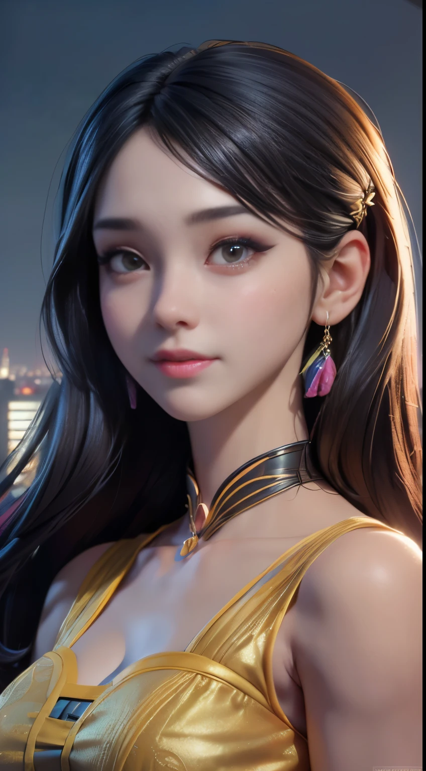 photo of jinnytty, RAW, beautiful woman, ((portrait)), ((detailed face:1.2)), ((detailed facial feature, detailed skin, clear skin), (perfect proportioned body), (wearing a colorful dress) (high detailed city environment, apartment balcony), (realistic photo, best quality, detailed), (8k wallpaper), (cinematic lighting, dramatic lighting) (sharp focus, intricate)