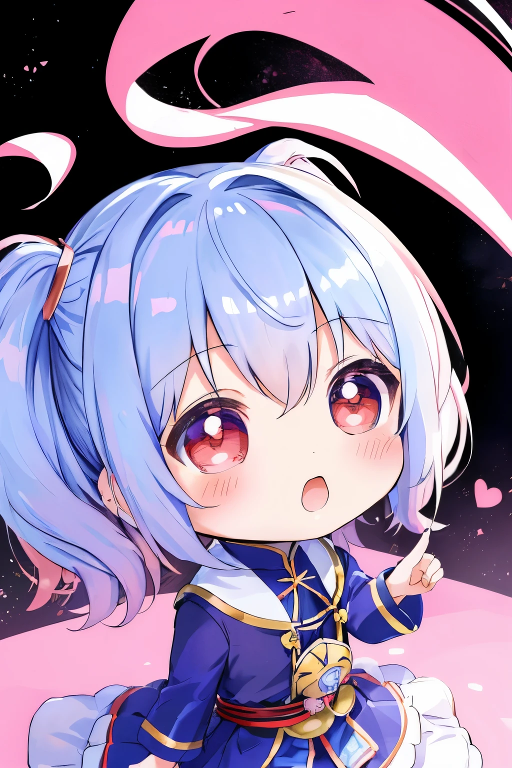 (chibi ???:1.3), Alone, Extremely detailed face, 美丽细致的眼睛, tmasterpiece, Best quality at best, Extremely detailed 8K wallpaper