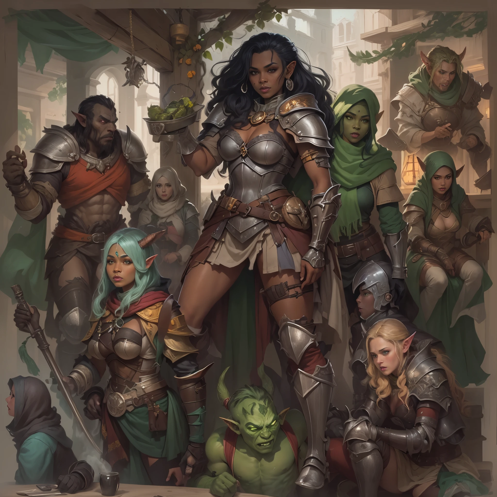 masterpiece, (((goblinriding, a goblin is riding a girl))), goblin, multiple goblins, goblins, (((all fours))), 1((tawny_newsome)) wearing sttldunf uniform , ), (nose hook), reins, collar, chain, rope, obey, happy, blank eyes, empty eyes, mind control, topspd,, blue eyes, long hair, necklace, thigh boots apocalyptic background, monster, glowing eye, horror, goblin gangbang,