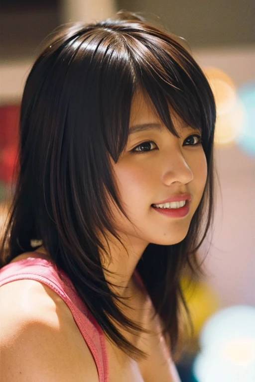 inely detail, hight resolution, hightquality, Natural Color Lip, 20 years girl, 1 persons、Transparent skin、Glowing hair、masutepiece, Best Quality, Ultra-detailed, finely detail, hight resolution, 8K、The correct state of the human body、Gravure Model Pose,Photographed with hair fluttering in the wind,The whole body is reflected((Bed background)),((Colossal tits:1.3)),((I can see the cleavage:1.5,s Pajamas:1.5, my shoulders are visible)),((Open both legs,Raise your knees,sit on a bed))