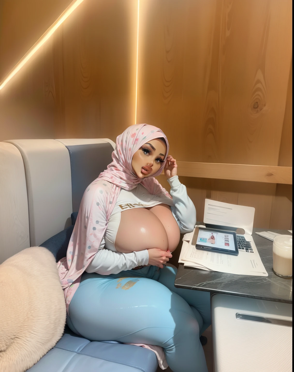 Hijab big milk seksy