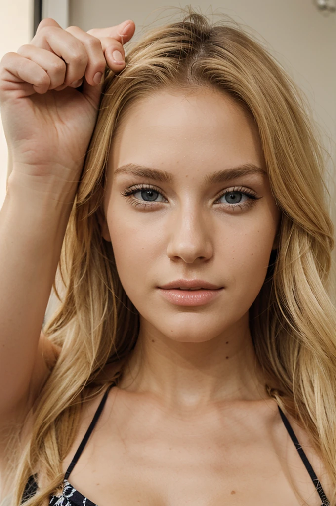 blonde perfect face selfie