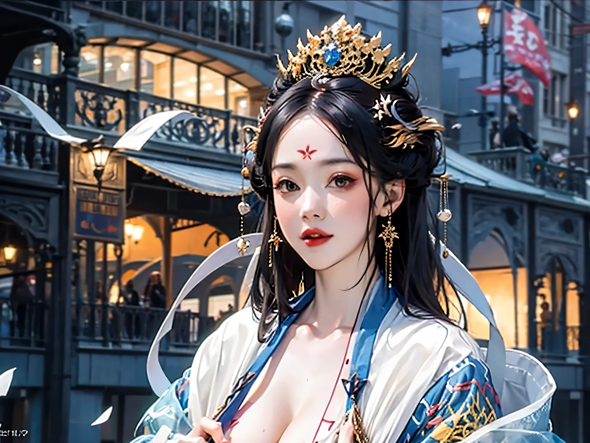 1个Giant Breast Girl,Plus a gorgeous headdress
