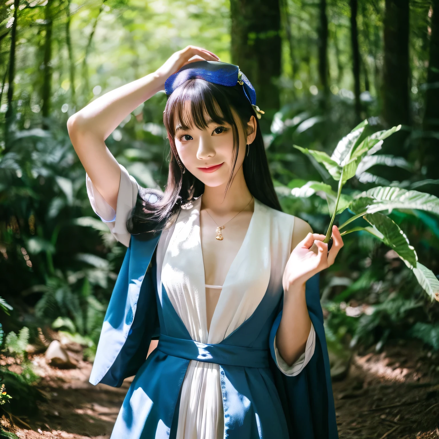 idol collection、photographed、、​masterpiece、high-level image quality、hightquality、the woods、Qing々Right、Happiness、Glamorous、Aura Glow、プロのphotographed、