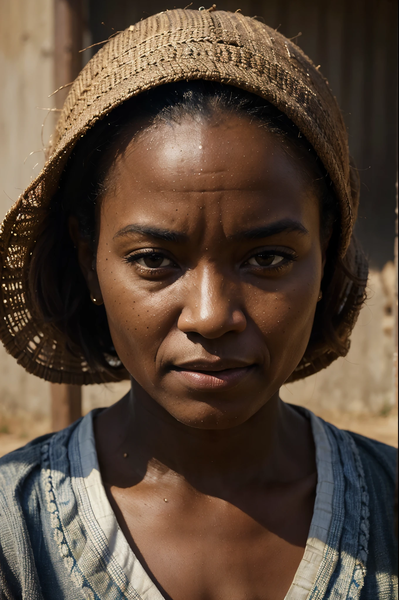 Portrait old woman african.ultra réaliste realistic, modern photorealistic, art by , Greg Manchess artgerm, in the style of , Pinterest Artstation, crepuscular rays, cinematic highly detailed HDR very detailed hyper realistic sharp intricate details post-processing