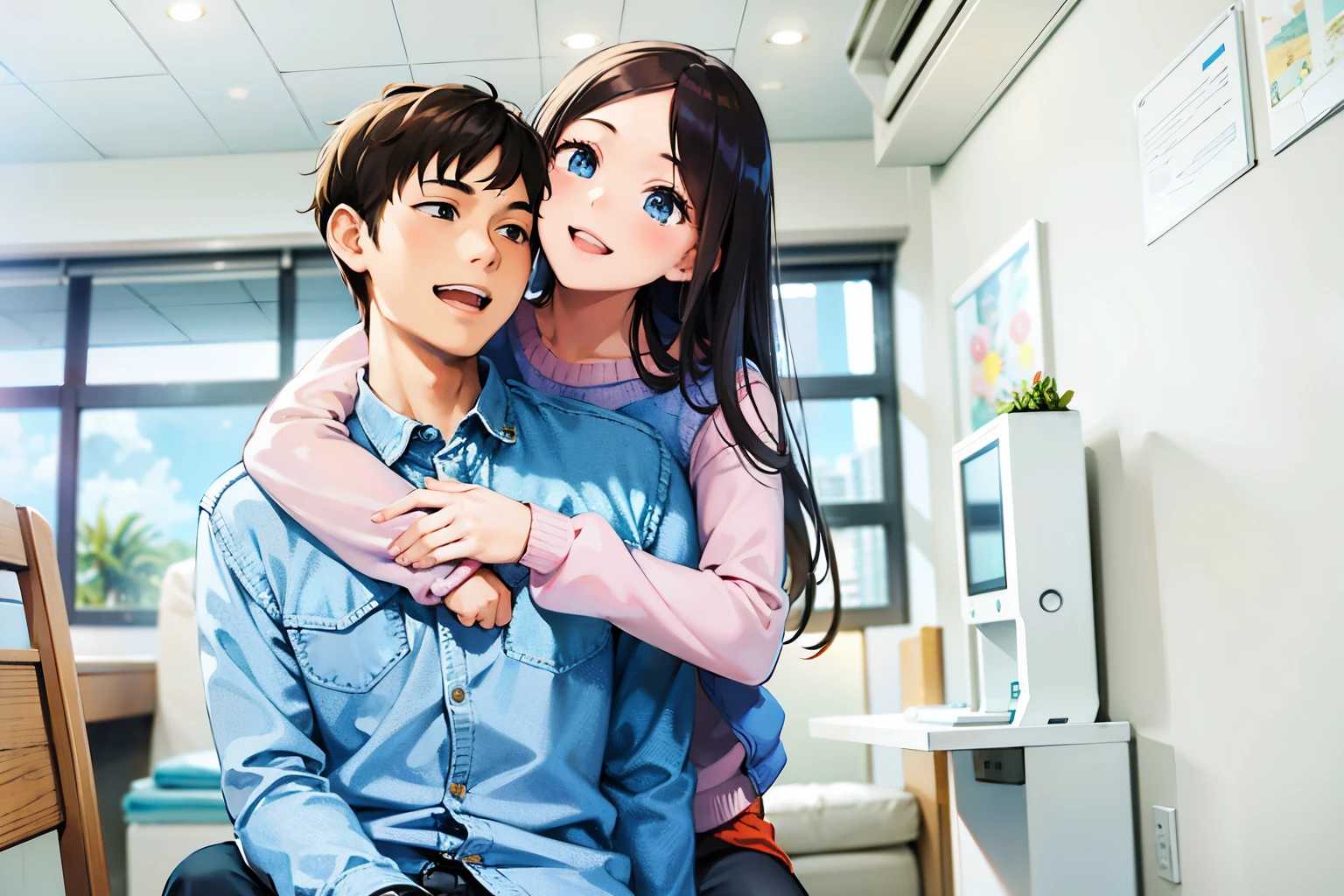hugging eachother, Happy couple, cute couple, couple pose, Romantic couple, casual photography, Single image, Smiling couple,white backgrounid