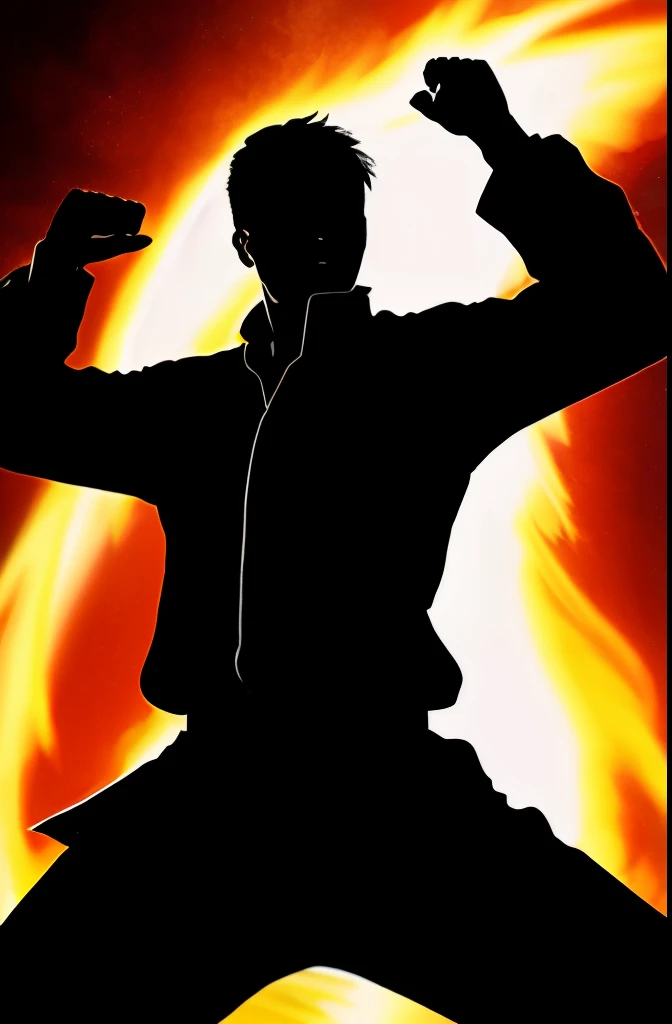 there is a man in the picture, which points to something, in the style of sifu 🔥 😎 🕹️ 👀 :2, t pose, He's dancing, masculine pose, t - поза, t-pose, serpentine pose gesture, in an action pose, frantic dancing pose, smear, He stretched out his arms, person, standing in a defensive posture