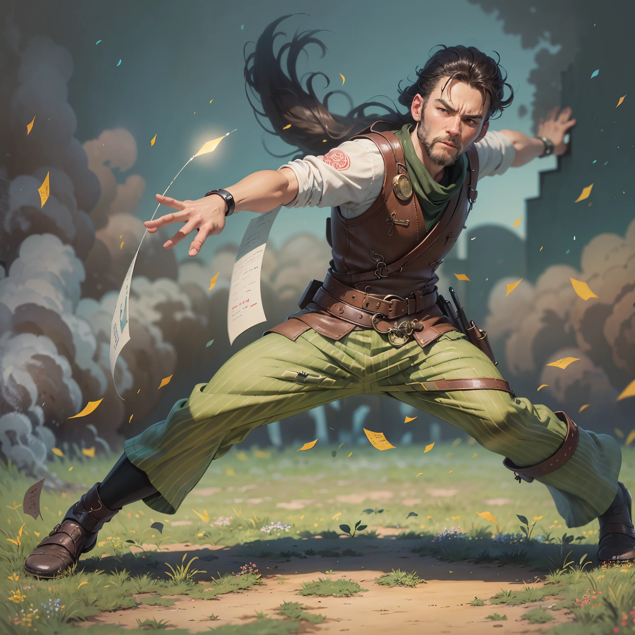 there is a man in the picture, which points to something, in the style of sifu 🔥 😎 🕹️ 👀 :2, t pose, He's dancing, masculine pose, t - поза, t-pose, serpentine pose gesture, in an action pose, frantic dancing pose, smear, He stretched out his arms, person, standing in a defensive posture --auto --s2