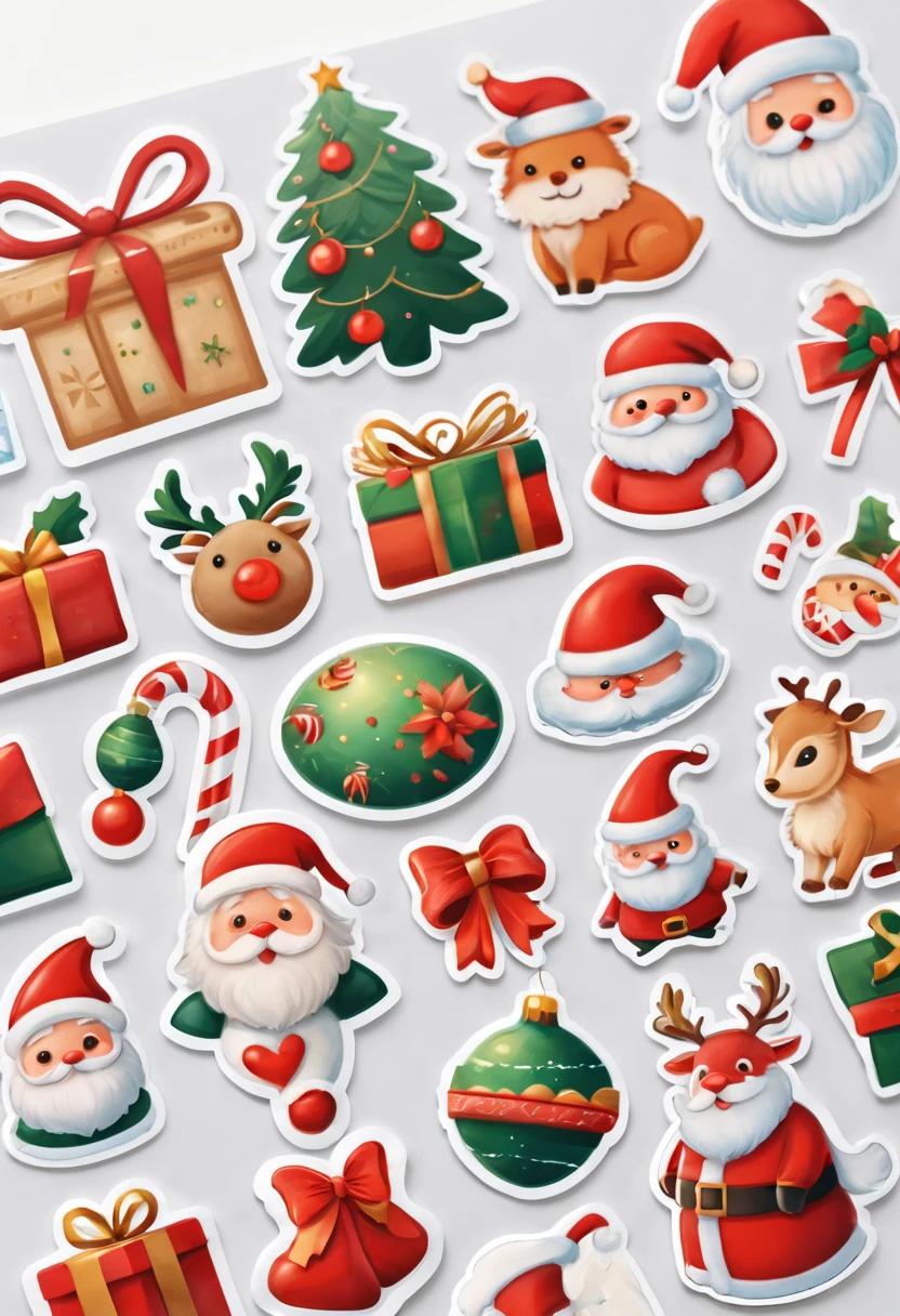 "Explore a range of styles and variations with this prompt for Christmas stickers. From whimsical illustrations to elegant calligraphy, let your imagination run free and experiment with different render types to create a diverse and captivating set of stickers."