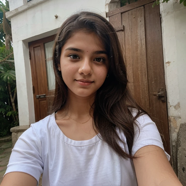 Cute white teenage kerala girl selfie in churidar