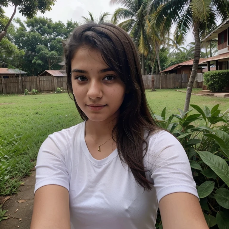 Cute white age kerala girl selfie outdoor