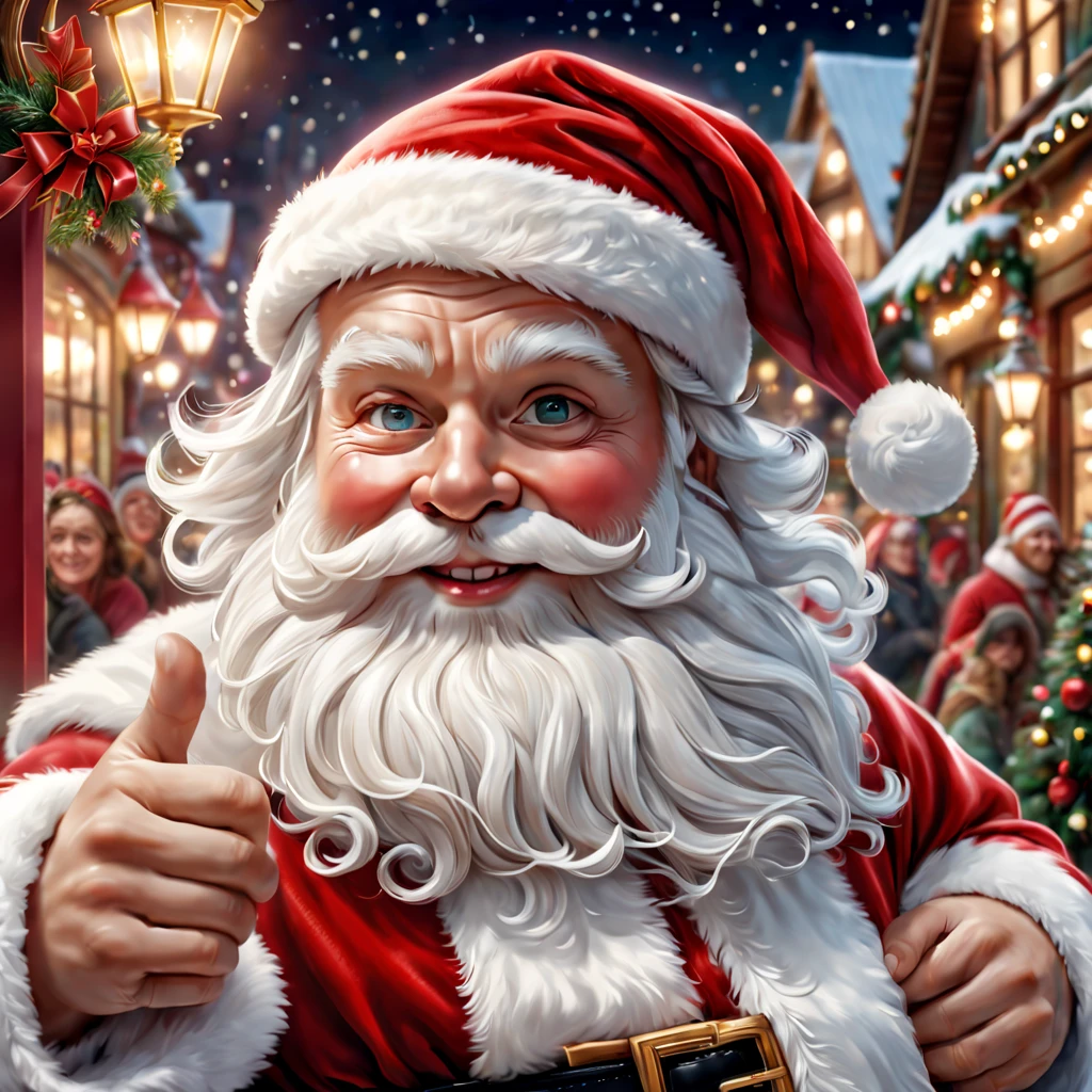 (best quality,4k,8k,highres,masterpiece:1.2),ultra-detailed,(realistic,photorealistic,photo-realistic:1.37),Santa Claus sticker,vibrant colors,sparkling details,shiny golden frame,holiday spirit,cheerful expression,winter wonderland,Nordic style,red and white theme,festive atmosphere,twinkling lights,magical background