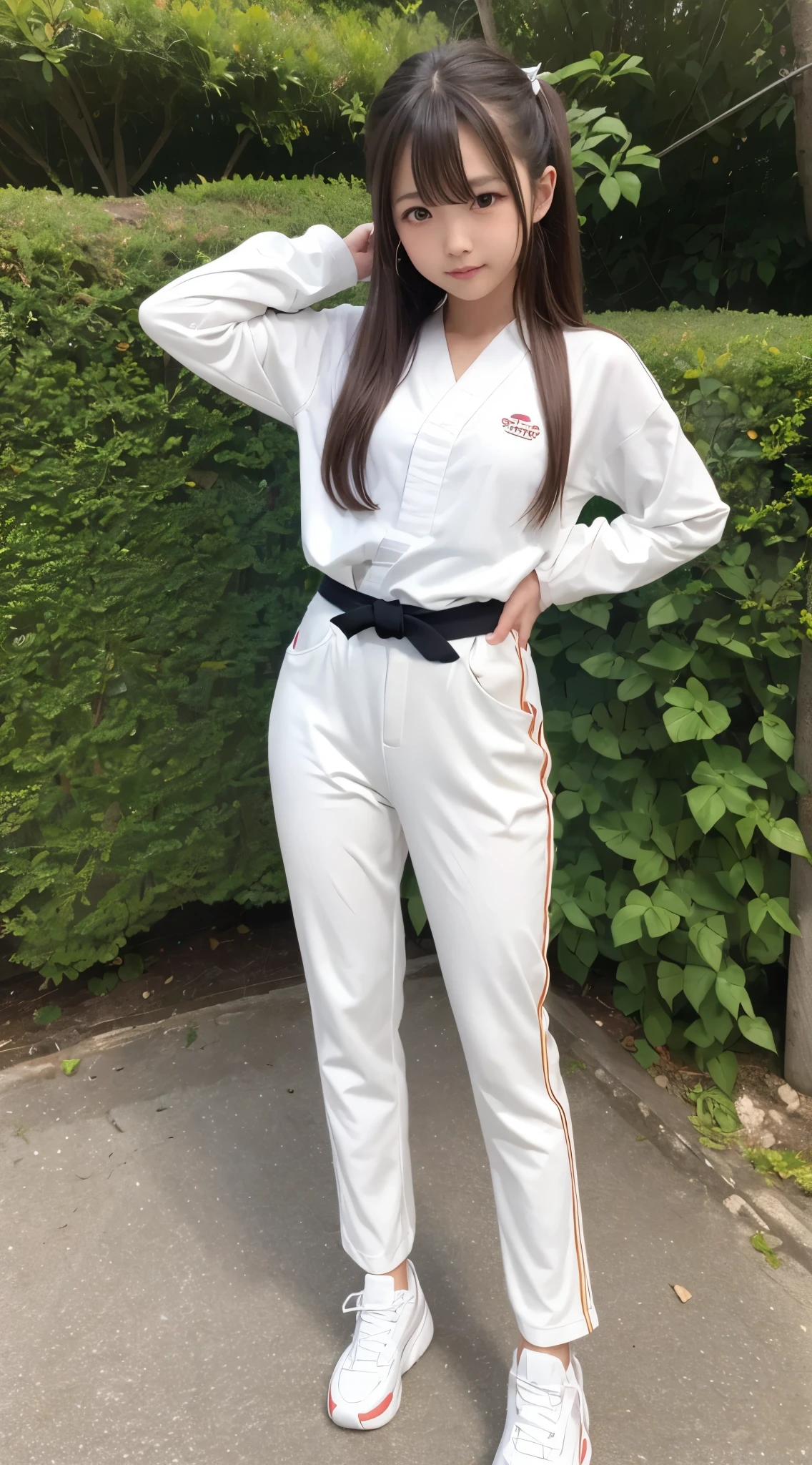Karate obi, Paint in the natural color of a white karate uniform