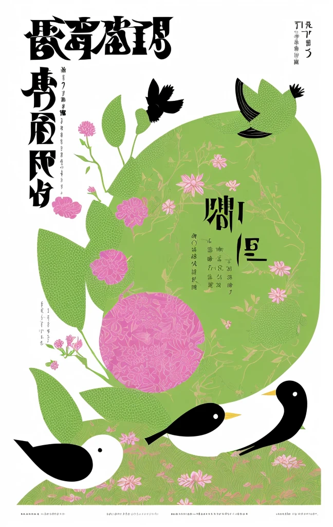 a graphic design poster for a festival with a hedge and a bird, 2023, 2 0 2 3, japanese graphic design, 🪔 🎨;🌞🌄, japanese illustrator, Middle metaverse, by Yanagawa Nobusada, by Sengai, by Kume Keiichiro, #illustration