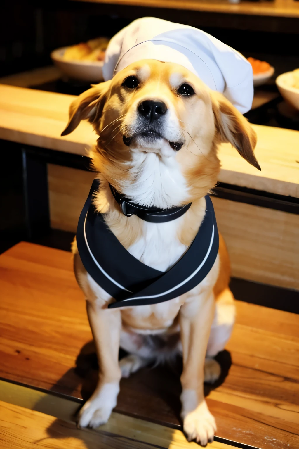 Sushi chef dog