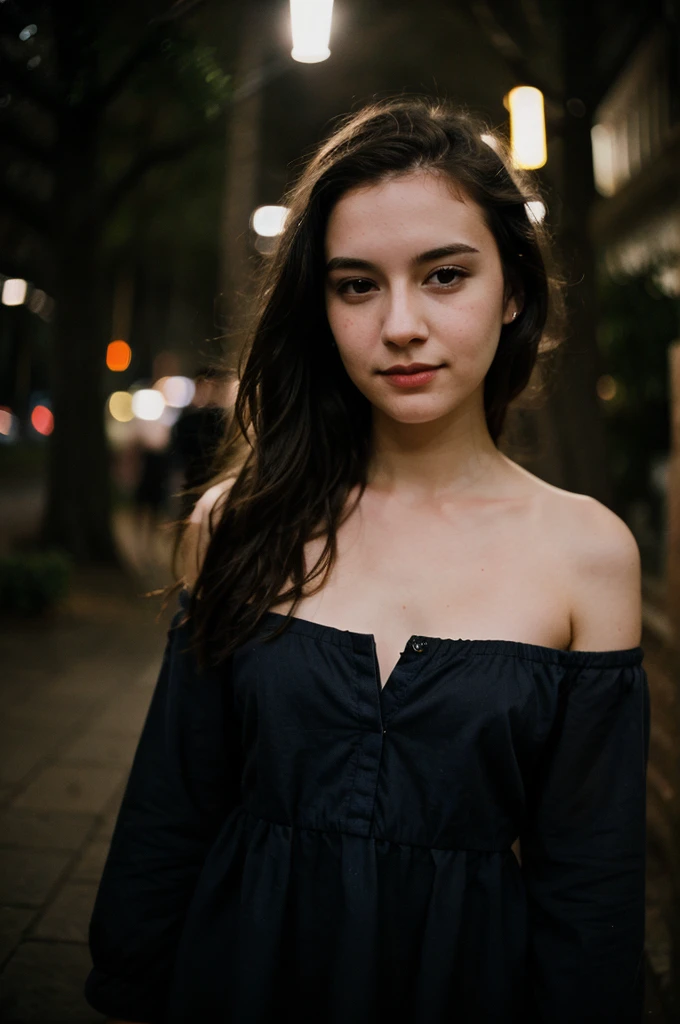 polaroid photo, night photo, photo of 24 y.o beautiful woman, pale skin, bokeh, motion blur