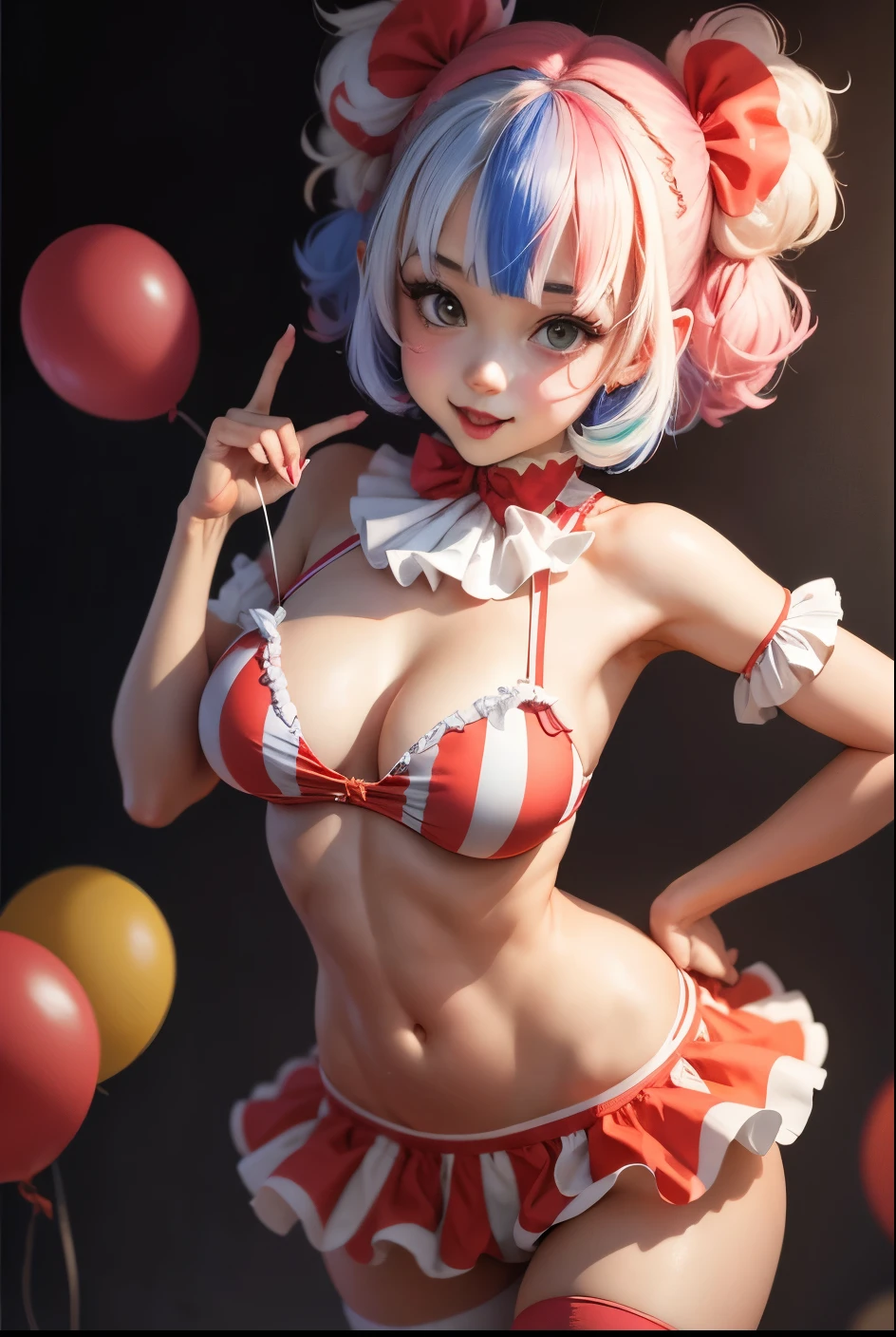 Cute girl, clown 🤡, sexy body, it