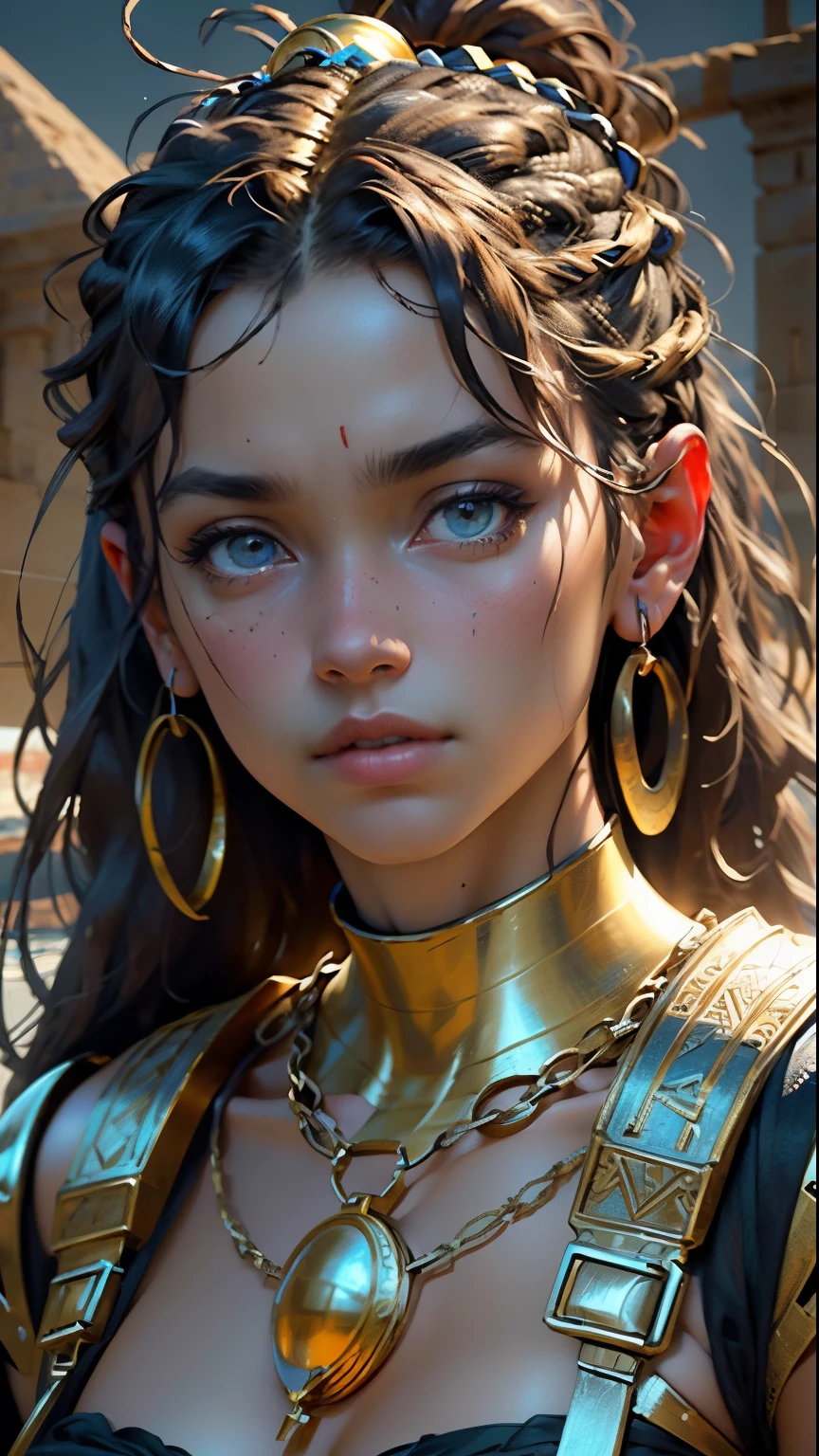 Super Big, Face Close, (hazel eyes), African-Latin style, curly hair, closed mouth, delicate big cheeks, Surrealism, 8k, super detail, masterpiece, best quality, (extremely detailed CG unity 8k wallpaper), (best quality), (best illustration), (best shadow), absurdres, realistic lighting, (Abyss), beautiful detailed glow, detailed face