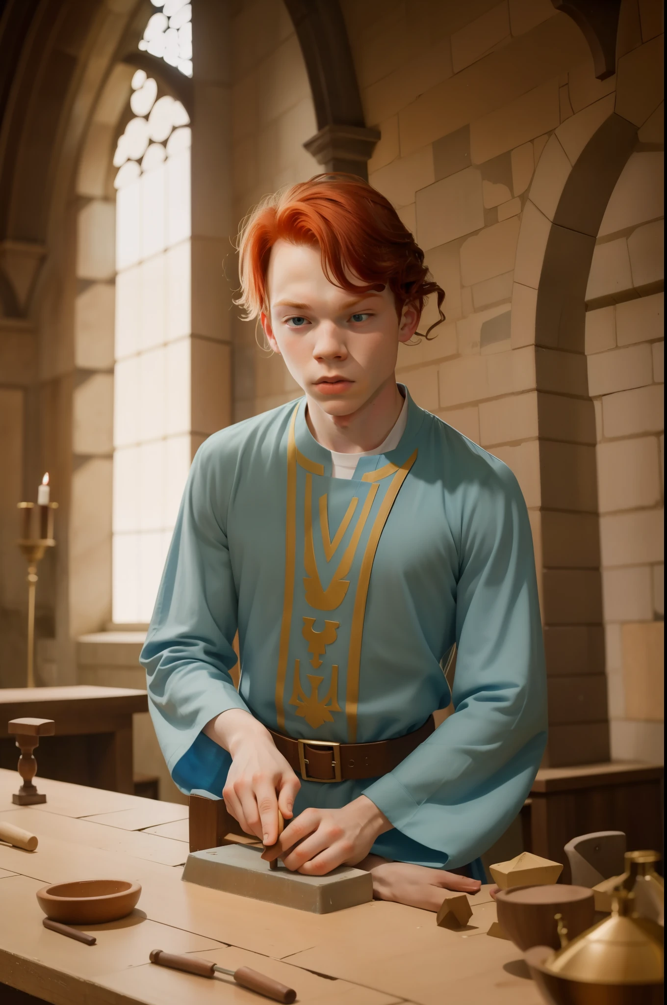Cameron Monaghan face, 17-year-old, concentrated expression