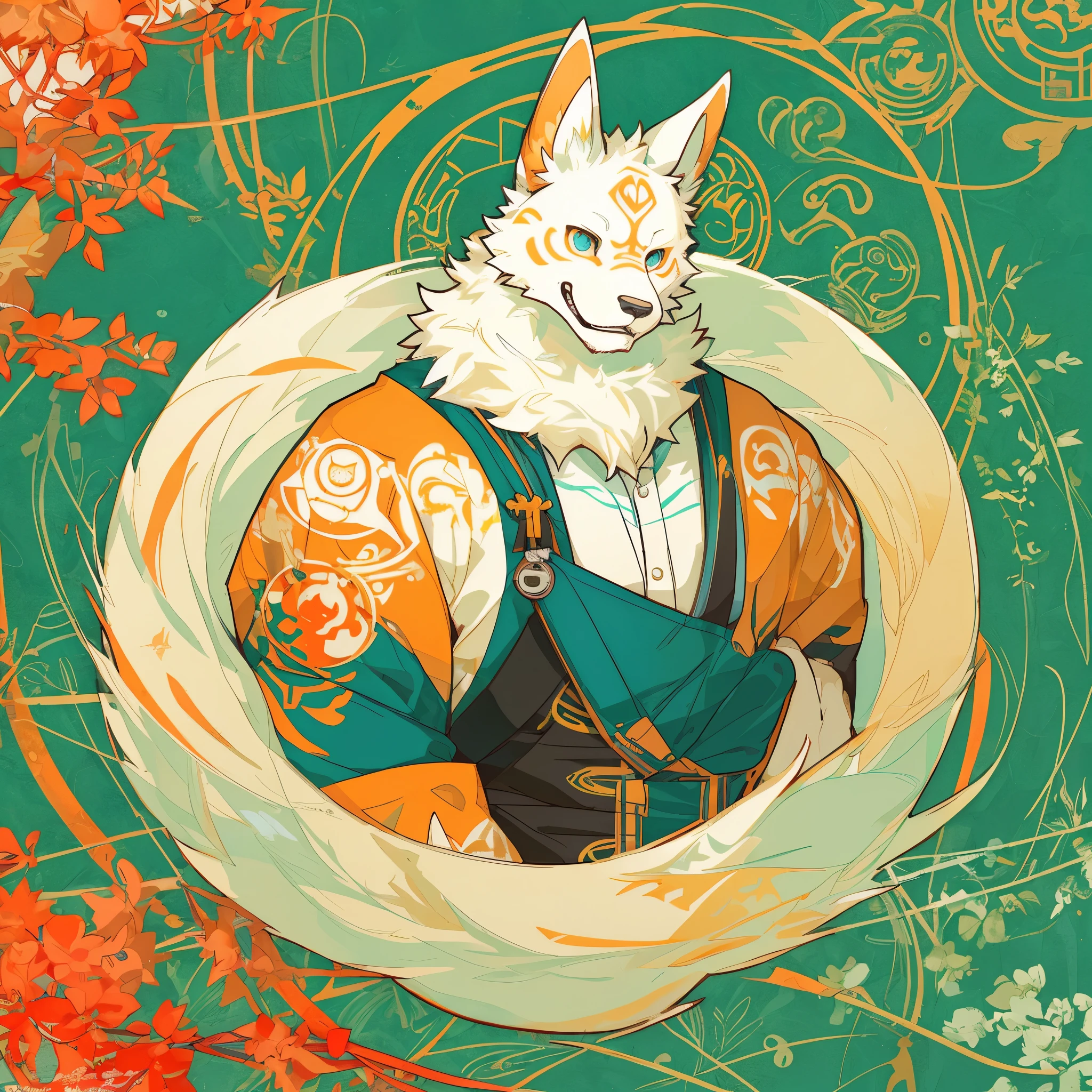 top quality, best quality, poster, rzminjourney, vector-art, High-quality illustrations by Victo Ngai, masterpiece(kemono, furry anthro)logo mark, round,