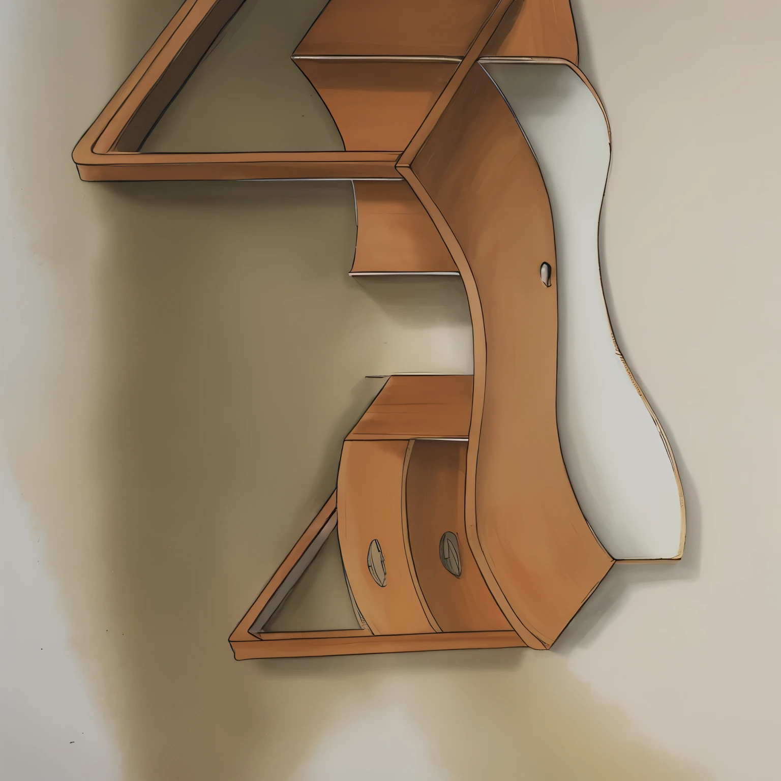 painting of a of a letter e with a curved design on a piece of , furniture concept photo!!, detailed technical painting of a, technical sketch, painting of a, outline painting of a, line painting of a, 设计师a pencil sketch, a pencil sketch, Designer pencil 3D sketch, furniture design sheet, outline sketch, flat painting of a, high detail painting of a, furniture design, detailed line painting of a, concept painting of a 职员办公桌 曲线轮廓