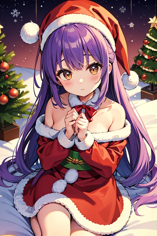 <lora:Itou_Noemi:0.8>ItouNoemi, 1girl, soro, blue_hair, long_hair, side_ponytail, ribbon, purple_eyes, hair_ribbon, smile, blush, small_breasts,
Christmas, SantaClaus,  night, starry sky, sitting,
masterpiece, high quality, very_high_resolution, large_filesize, full color,