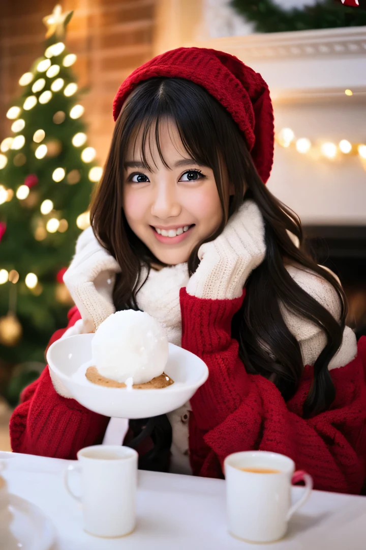 (Best Quality,4K,8K,hight resolution,masutepiece:1.2),Ultra-detailed,(Realistic,photoRealistic,photo-Realistic:1.37),Sexy,Beautiful detailed eyes,Beautiful detailed lips,extremely detailed eye and face,longeyelashes,1girl in,Portraits,Illustrations,present,Christmas tree,Twinkling lights,cozy red hat and gloves,warm winter coat,Winter wonderland,wonderment,Happiness,presents,Excitement,Joyful look,Magical atmosphere,Congratulations,ornamented,fluffy snow,On the rooftop,Starry sky,peppermint candy cane,magic reindeer,An enchanted forest,Frosty breath,glowing fireplace,Wrapping ,ornamented 品,Christmas Stockings,Snowy ground,sideslip,Sparkling snowflakes,楽しいwonderment,glittering ornamented 品,cheerful laughing,anticipation,Happy reunion,cozy socks,cocoa,gingerbread cookies,snowball fight,Icicles