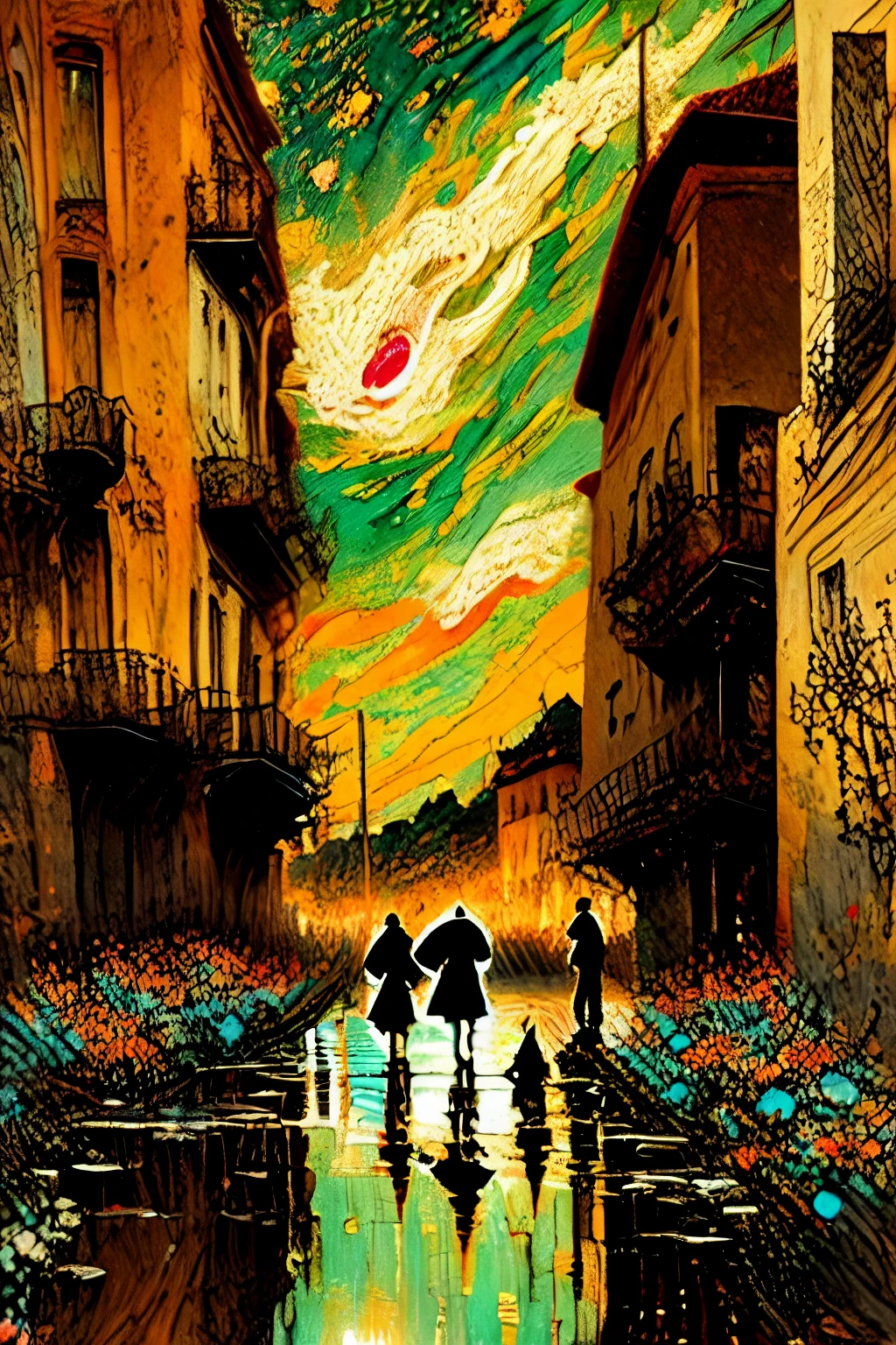 Affiche de style vectoriel Van Gogh (quartier Príncipe Real dans la ville de Lisbonne) en terrasse le soir sur la place de la ville à Lisbonne le soir de Noël avec les décorations de Noël ; peinture naturalisme impressionniste pointillisme couleurs vives avec du contraste, Proche de la perfection, dynamique, Clair de lune, très détaillé, tableau de Vincent Van Gogh, Edmund Dulac et Christian Schloe dans le style de Klimt, peinture à l'aquarelle Vincent Van Gogh, illustration, illustrations de Van Gogh, Lisbonne, quartier Príncipe Real dans la ville de Lisbonne, selfie impressionniste pointillisme vue avec décorations lumineuses de Noël avec le style de Van Gogh. meilleur qualité, couleurs éclatantes, Architecture détaillée, Rues animées, Ambiance exotique, (Lisbonne) Esthétique rétro, Ambiance vintage, Motifs traditionnels de Lisbonne, marchés animés, Textiles colorés, décorations ornées, complexe de carrelage, Graffitis vibrants, ruelles animées, Vie nocturne animée, des fautes énergétiques, cuisine exotique, Musique et danse traditionnelles, Des festivals animés, couchers de soleil à couper le soufflevde Van Gogh, Repères architecturaux, palmiers majestueux, des expositions florales vibrantes, Art de rue dynamique, rues pavées étroites, riads de charme, Cours cachés, belles fontaines, art de la mosaïque vibrante, des marchés textiles dynamiques, ombres et reflets atmosphériques, Des néons éblouissants, reflets sur routes mouillées. Naturalisme, pointillisme impressionisme peint par Van Gogh avec contraste et couleurs vives en terrasse le soir sur la place de la ville à Lisbonne le soir de Noël