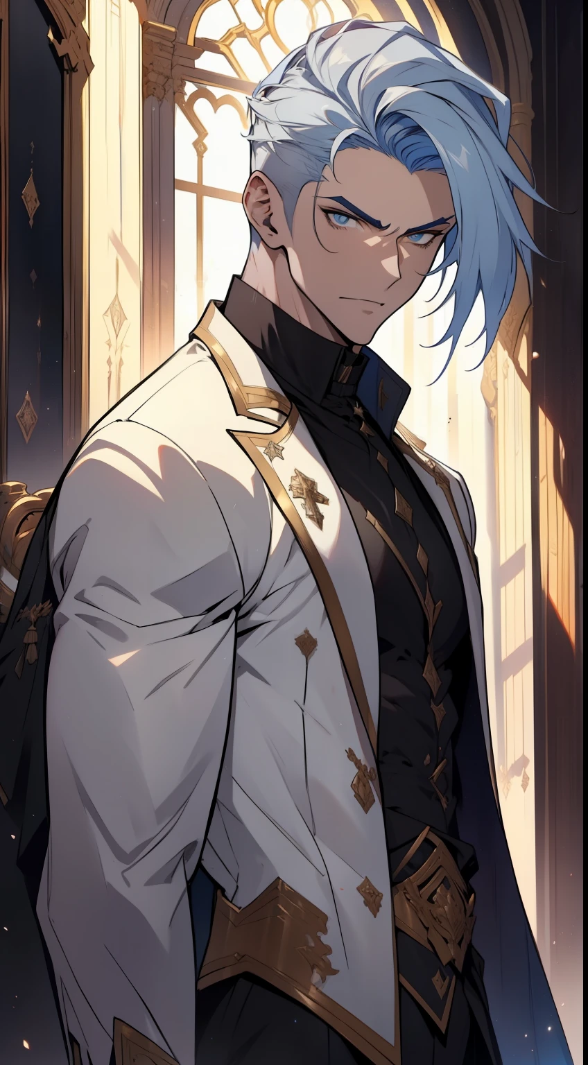 quadratic element，style of anime，One guy（male warrior），proportions are correct，Face details，cabelos preto e longos，Neck details，ray traycing，Detailed glow，cg render，hair detail，mesmerizing eyes，Handsome，Handsome，（juvenile sense），Clothing is complicated，at a forest，natta，starrysky，Perfectcomposition，Refinement，high high quality，More detailed，A lot of detail，The background is complex，a sense of atmosphere，