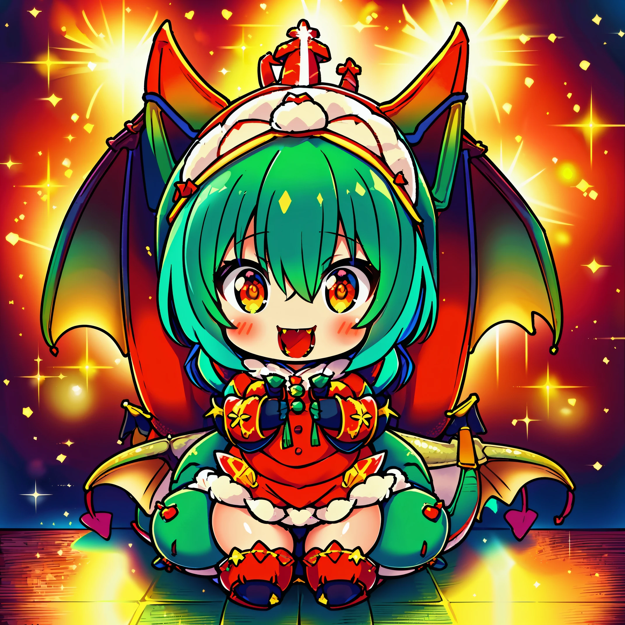 (8K, Raw photography, Best Quality, masutepiece:1.2), high-definition RAW color photography, Professional Photography, Cinematic Light, (animesque: 1.2), The depth of field is shallow, Blurry bokeh:1.2, ((Cute girl wearing a dragon costume, Fluffy kigurumi:1.9)), scaled dragon costume, radiant eyes, long eyeslashes, detailed lips, playful look, a smile, full-face blush, Show your teeth and smile, green dragon costume with red accents, fluffy dragon tail, scaly dragon wings, Magical atmosphere, illustratio, ultra-detailliert, hightquality, realisitic, vivd colour, Studio Lighting, Highly detailed, Photography, masutepiece, hightqualityな, hight resolution, film grains, Professional Lighting,