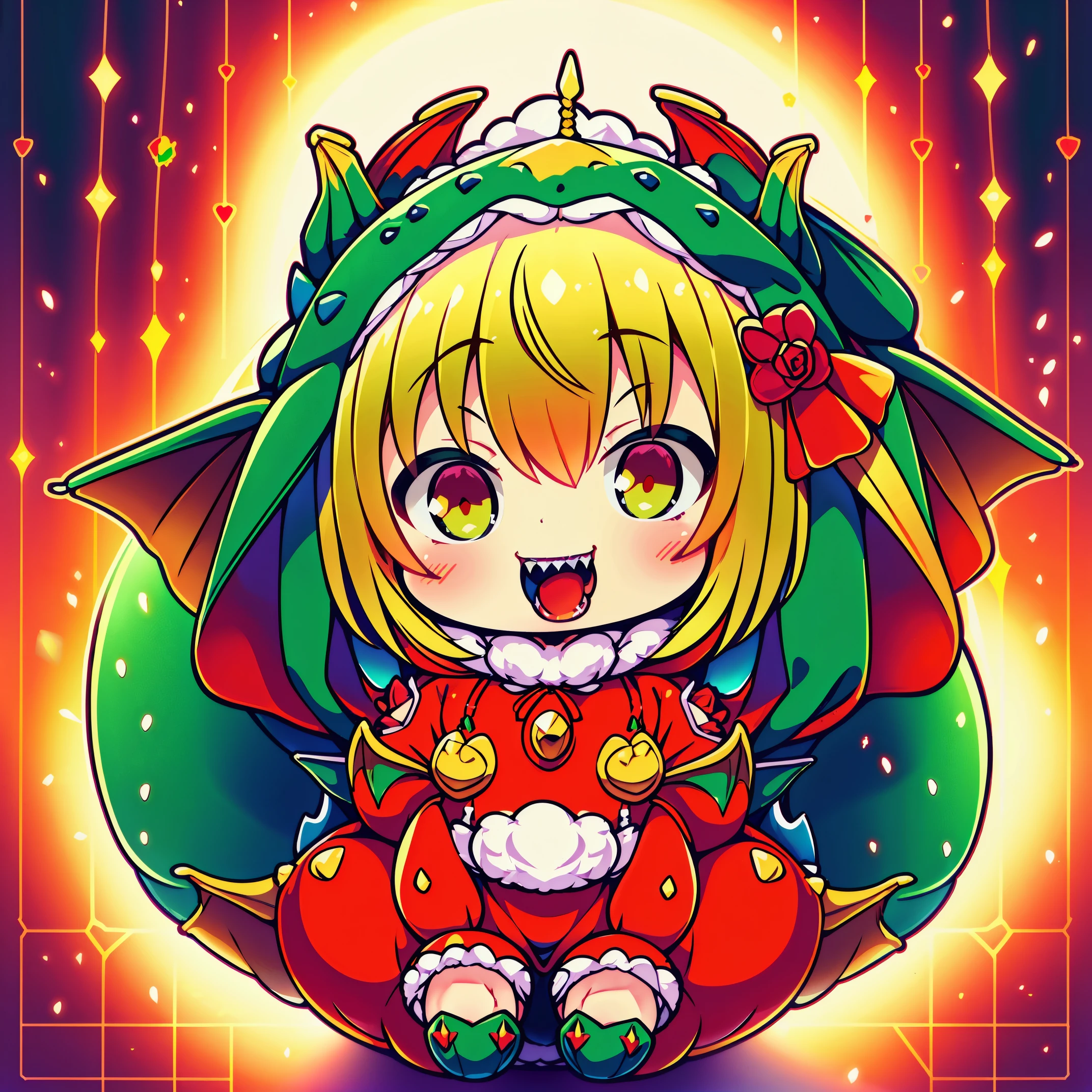 (8K, Raw photography, Best Quality, masutepiece:1.2), high-definition RAW color photography, Professional Photography, Cinematic Light, (animesque: 1.2), The depth of field is shallow, Blurry bokeh:1.2, ((Cute girl wearing a dragon costume, Fluffy kigurumi:1.9)), scaled dragon costume, radiant eyes, long eyeslashes, detailed lips, playful look, a smile, full-face blush, Show your teeth and smile, green dragon costume with red accents, fluffy dragon tail, scaly dragon wings, Magical atmosphere, illustratio, ultra-detailliert, hightquality, realisitic, vivd colour, Studio Lighting, Highly detailed, Photography, masutepiece, hightqualityな, hight resolution, film grains, Professional Lighting,