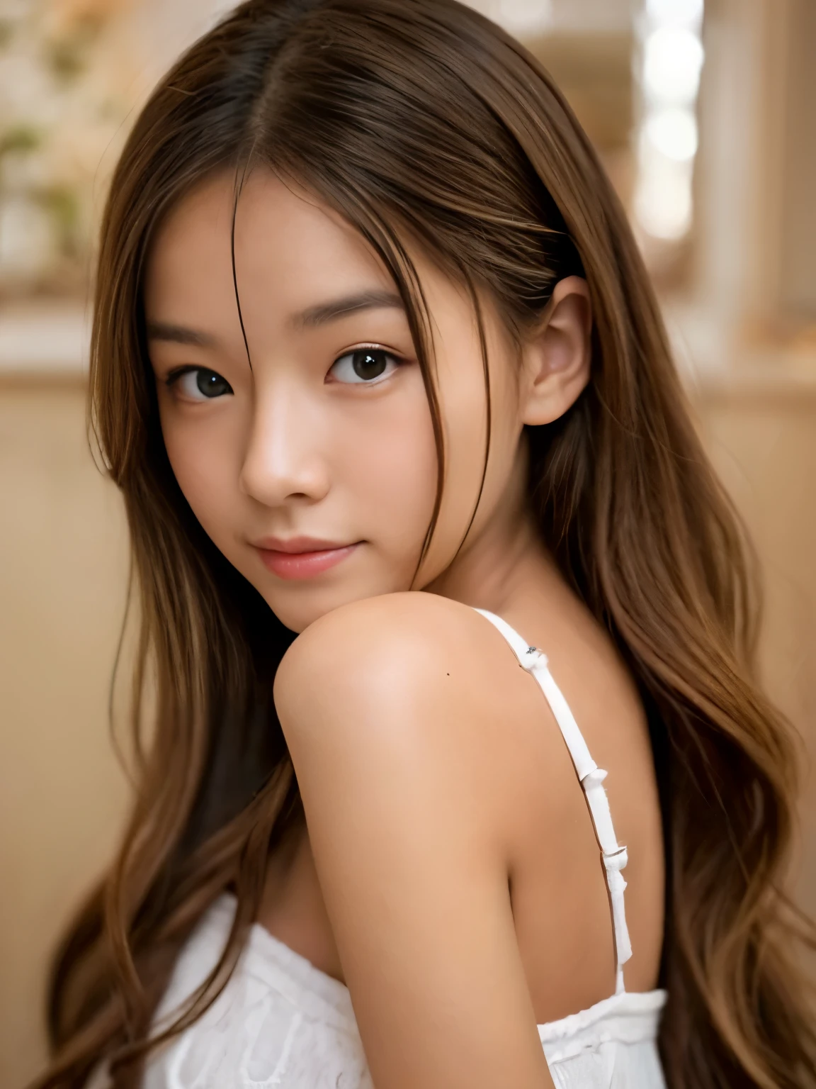 Portrait realistic face, 1girl, tagme, 18 years, (((((naked))))), outside, clear face