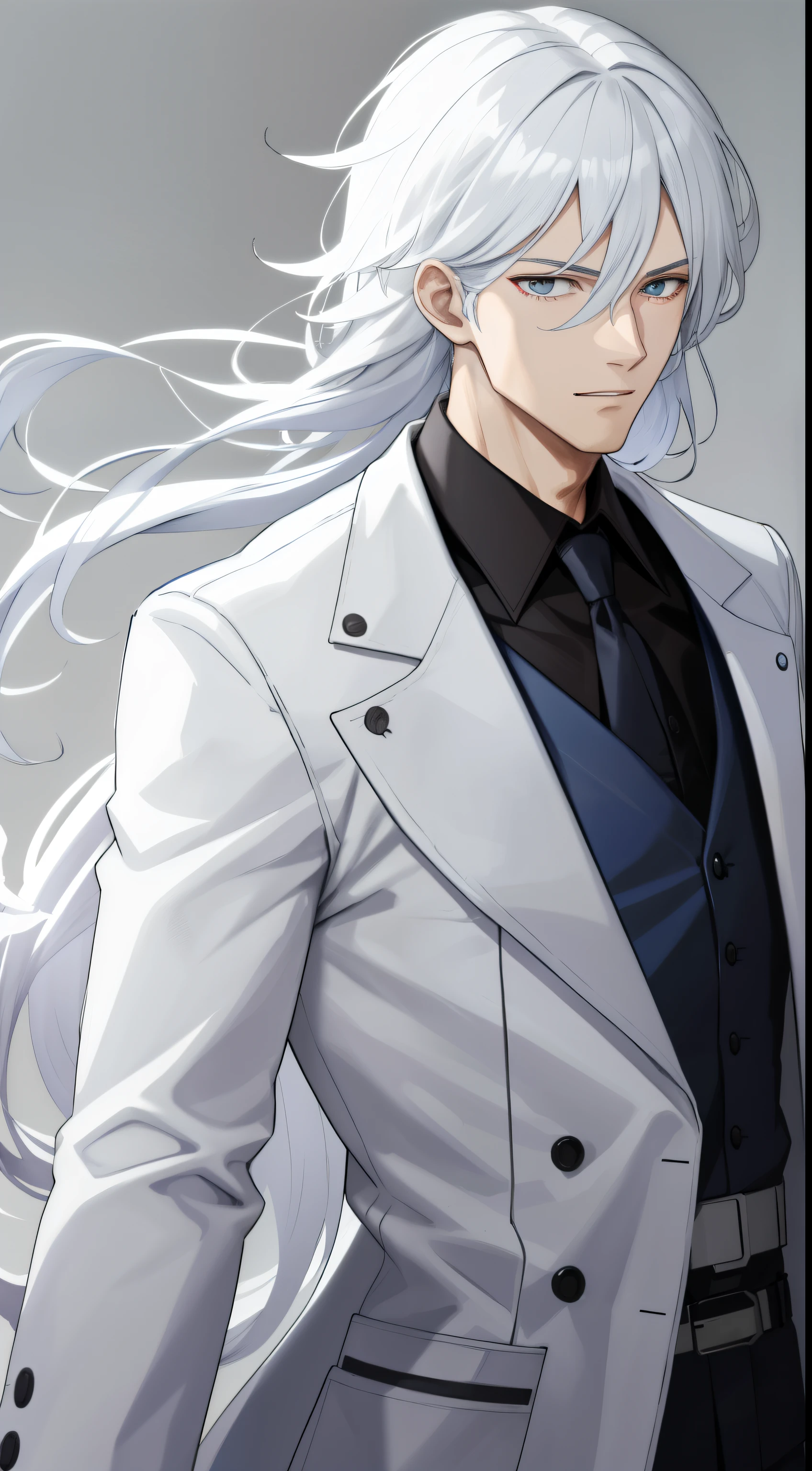 Transform into a white coat worn by a doctor