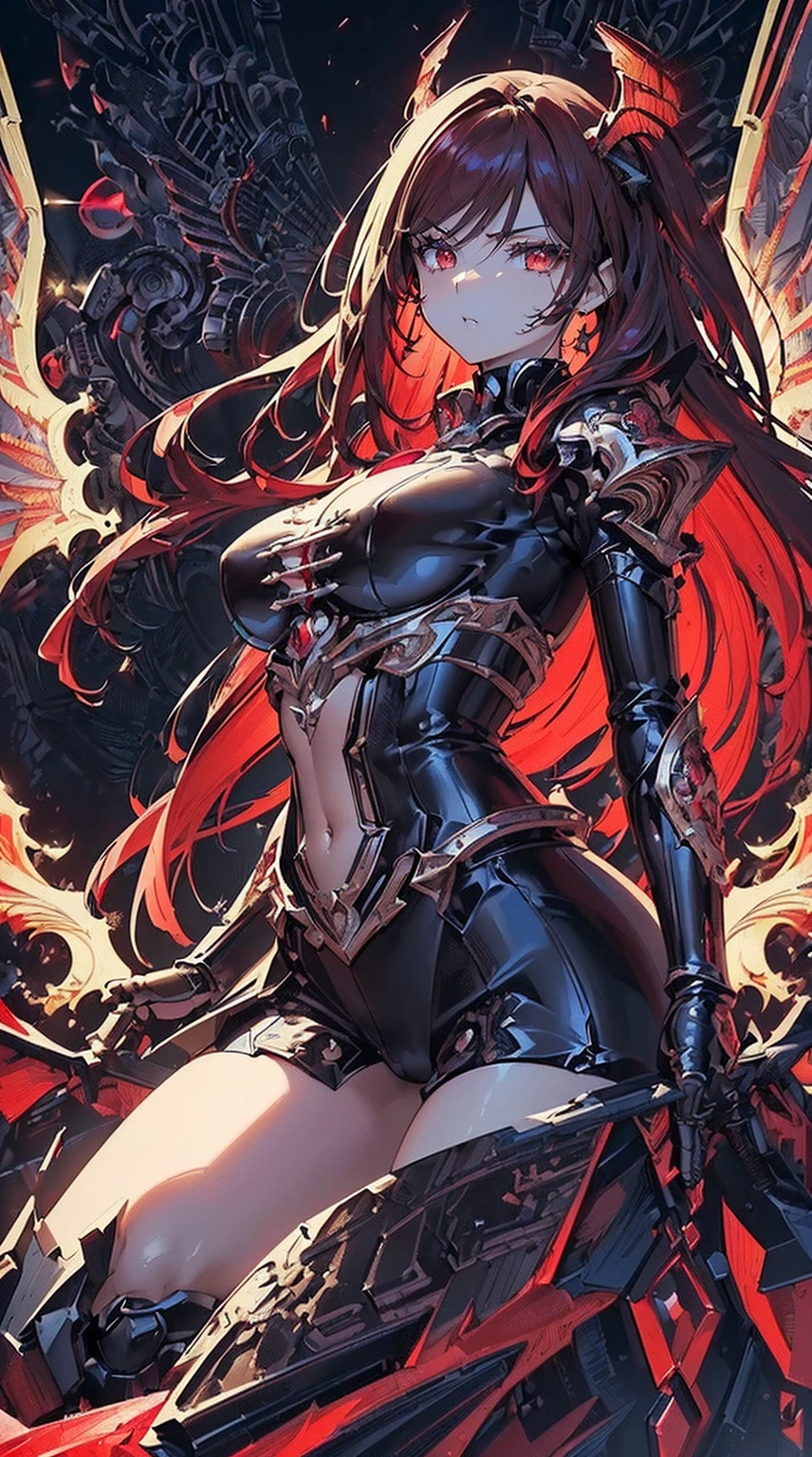 {{{{masterpiece}}}}, {{{hyper detailed}}}, {{{highres}}}, {{good anatomy}}, (((best quality))), {8k cg wallpaper}, {{illustration}},red hair,blood