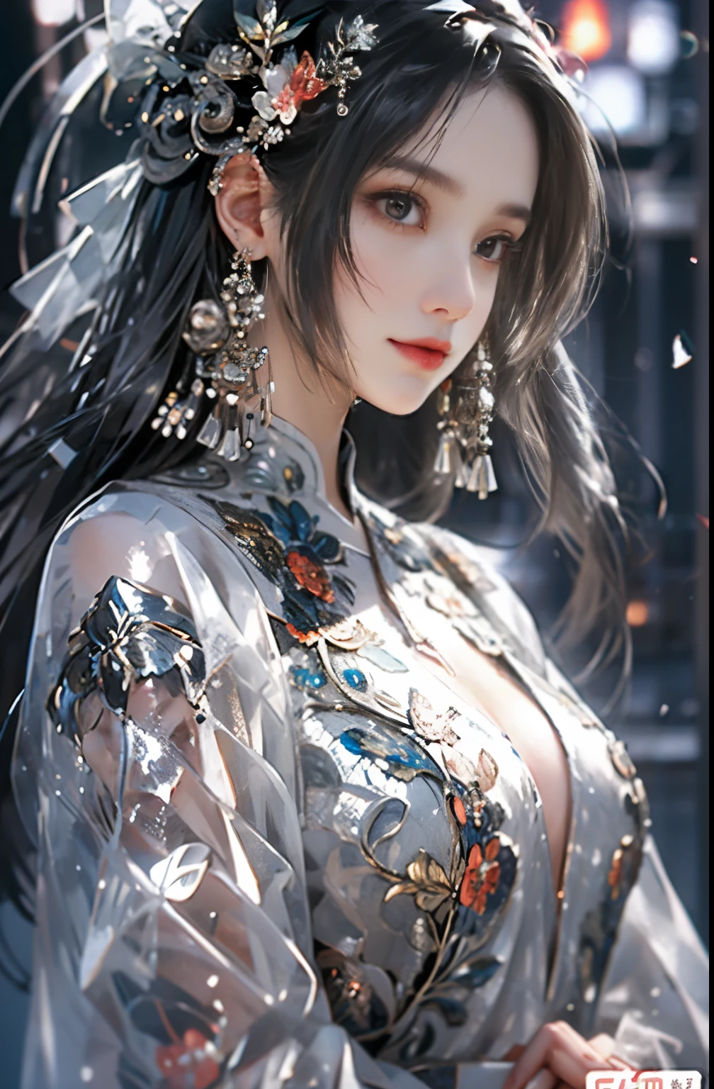 (Close-up cleavage:1.5),beautiful face eyes,
((Side face:0.9)),(1 女孩被soft_light:0.9 circumference),(lightจากหน้าต่างด้านหลังเป็นไฟแบ็คไลท์:1.8),,((floral_Summer_dress:0.8),,
(master-piece), lifelike, HDR, high-detail, 10, photogr RAW,It has intricate details like clothing.,Detailed background obscuring the atmosphere,natural,harmonious composition,Warm color palette,fine art photography, smirk