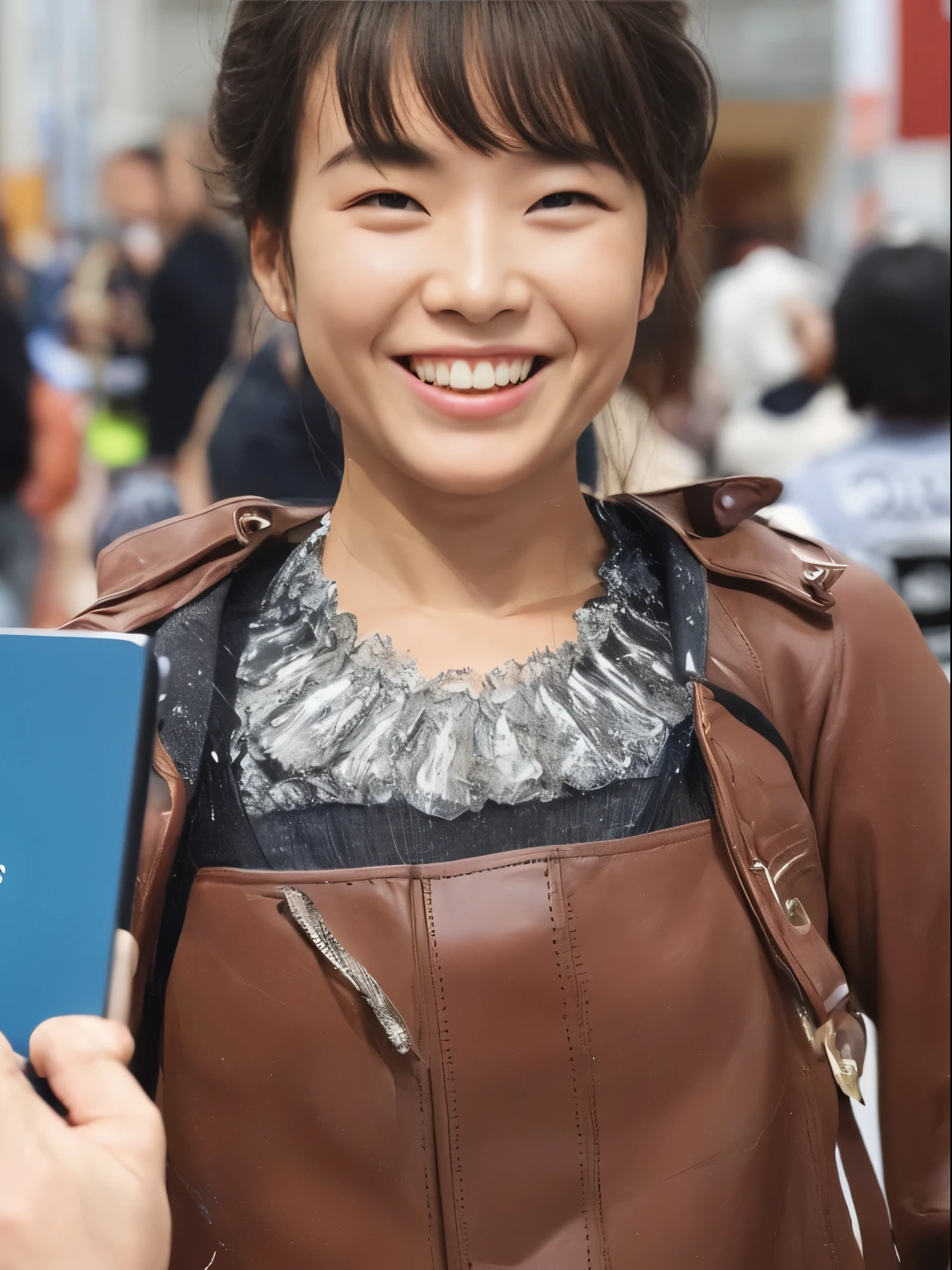 (An ultra-high picture quality:1.5、ultra-quality:1.5、Photographic:1.3)、a smile
