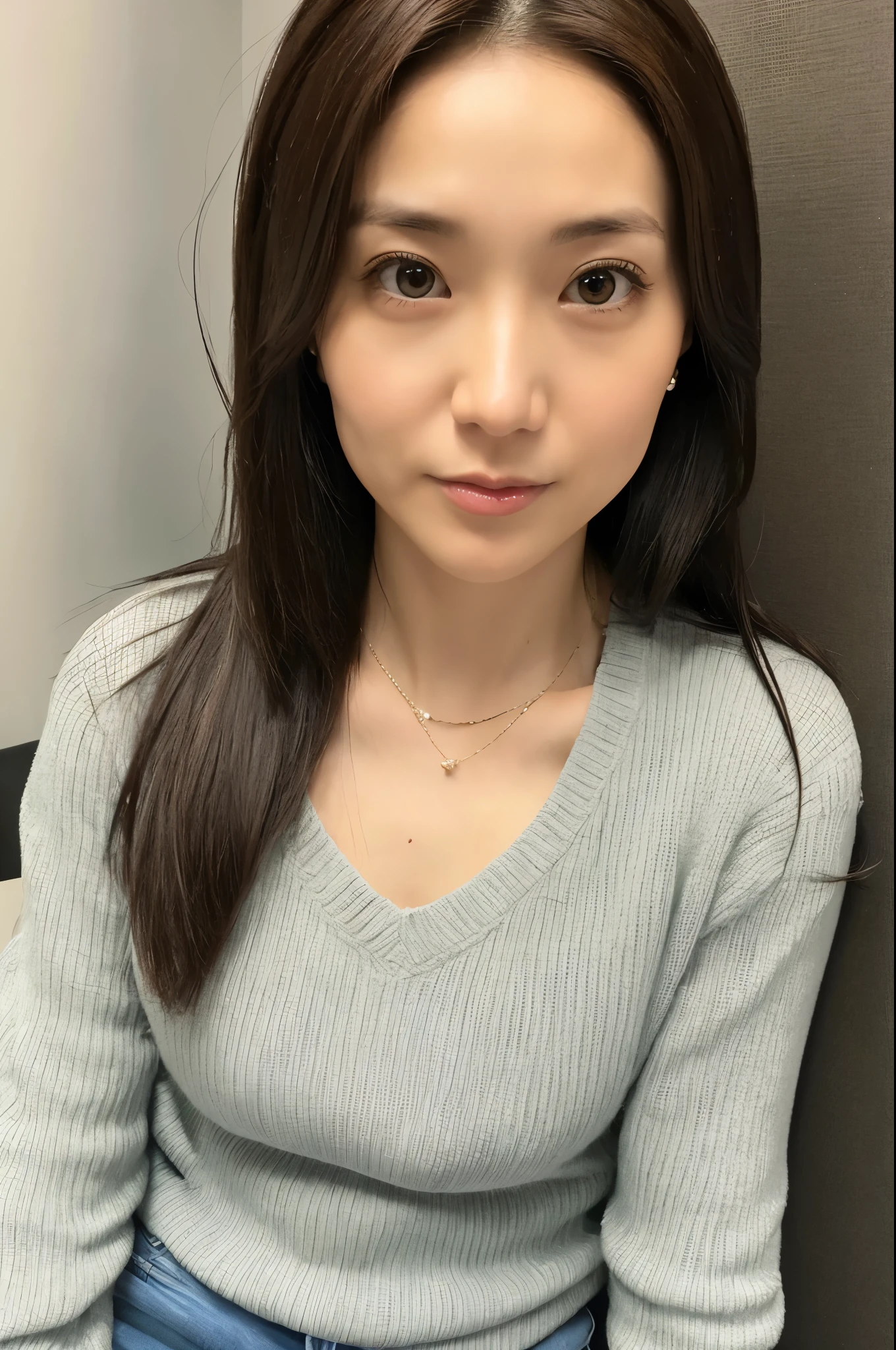 (High reality photograph, high resolusion, detailed face, detailed eyes) Skinny Japanese lady, 40 years old, various face expression, solo:1, skinny figure, small breasts, very thin waist, various hair style, various photo angle, casual clothes, full-body photo