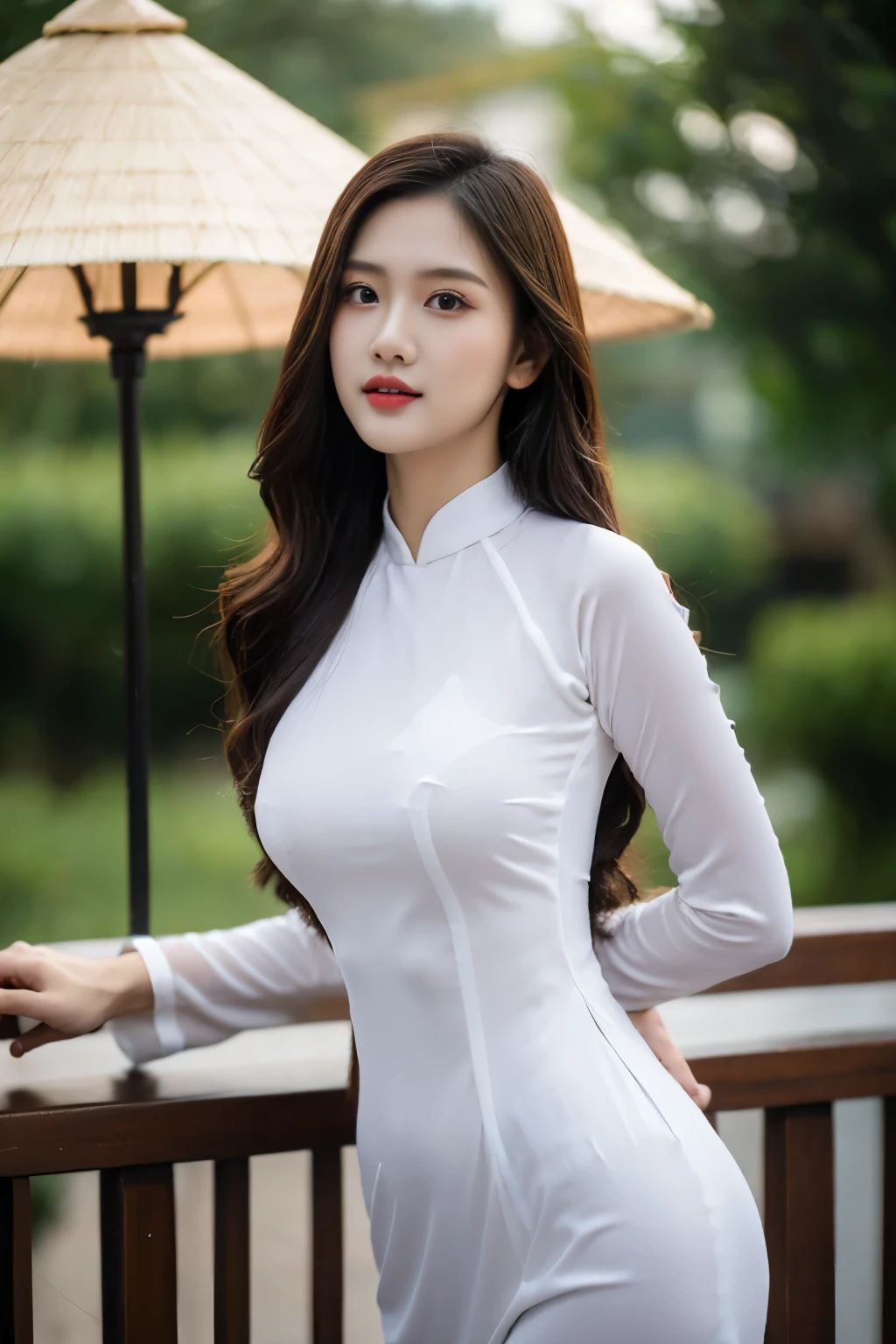 VIETNAM BEAUTIFUL GIRL WEAR AODAI, AO DAI COSTUME, VIETNAMESE, tet holiday in vietnam, 4k, masterpiece,, stunning beautiful idol detailed face, all body , red color clothes, (vietnam model girl), nsfw, sexy, see-though clothes