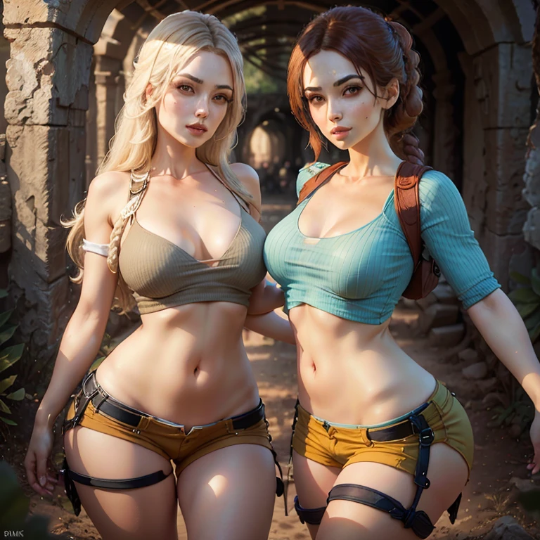 Classic Lara Croft | ((seios com relevo nos mamilos)) loca Egypt Tomb Hunter (v1.0) Lara Croft, single braid, (blusa croped azul:1.2), (shorts marrom:1.2), luvas sem dedos, (coldre:1.2), erotic expression, Olhos Sexy, medium breasts, ((mamilos bem
em relevo )) (erotic posing:1.2), sorrir, fofo, Olhando para o Viewer, cabelos longos, (breast focus: 1.2), (textura natural da pele, hiper-realismoo), (fotorrealista:1.4), (de cima para baixo:1.2), (corpo inteiro: 1.5), (tiro completo: 1.2), (realismo), (master part: 1.2), (best quality), (ultra detalhado), (8k, 4k, intrincado), (85 millimeters), light particles, The lighting, (altamente detalhado: 1.2), (Rosto detalhado: 1.2), (Gradientes), Coloridos, (Olhos detalhados: 1.2), (deserto detalhado: 1.2), ( porAntecedentes detalhados), (Dynamic angle: 1.2), (dynamic pose:1.2), (third composition rule: 1.3), (action line: 1.2), tiro largo, luz do dia, sozinho.((( Seios com relevo nos mamilos aparente na blusa )))