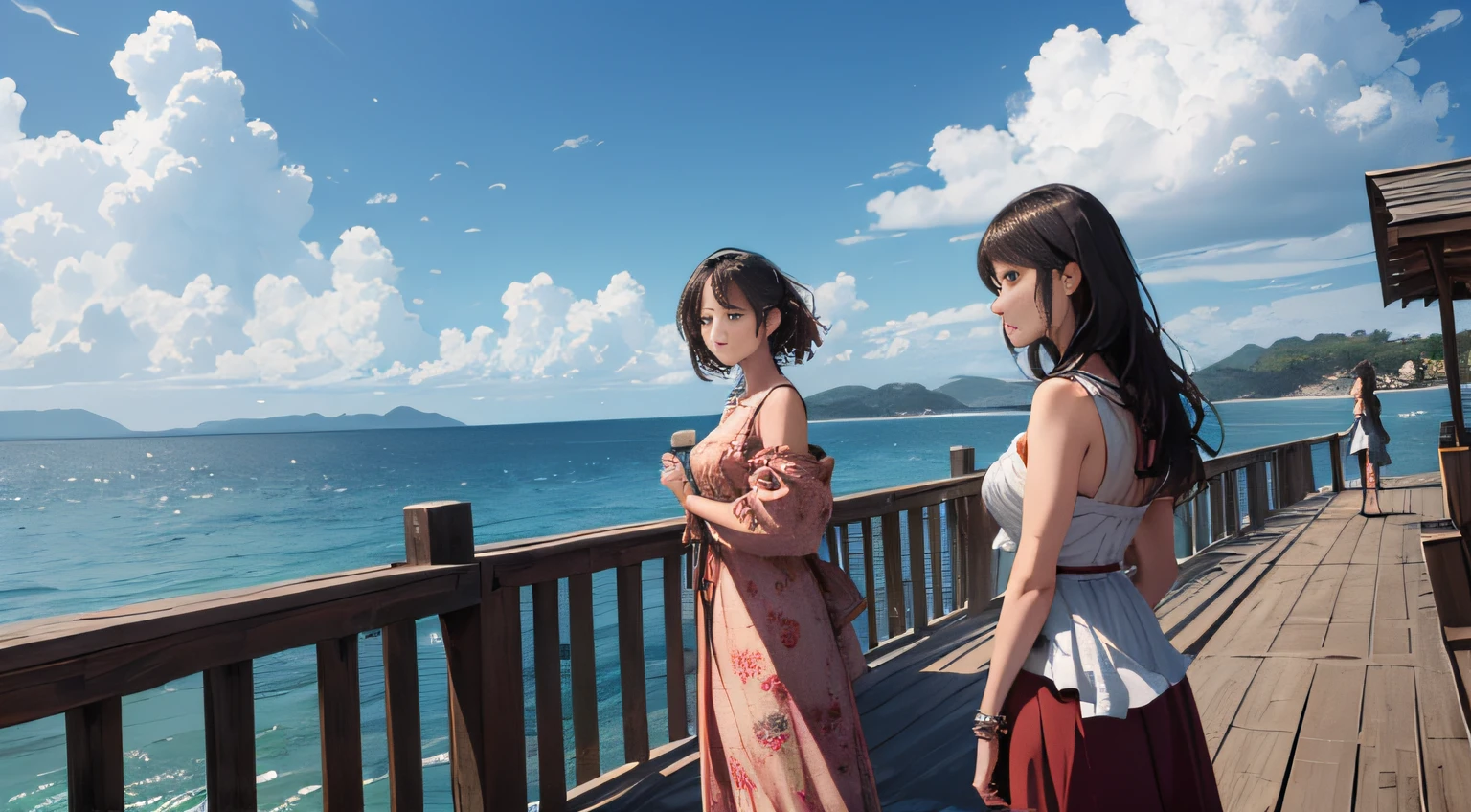Qi bangs，校服，pantiess，beachside --auto