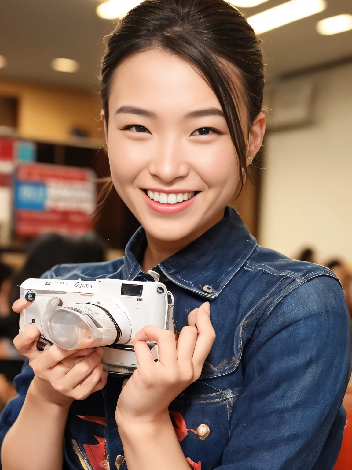 (An ultra-high picture quality:1.5、ultra-quality:1.5、Photographic:1.3)、A smile、portlate、Refreshing、detaileds、LoRA:1.3
