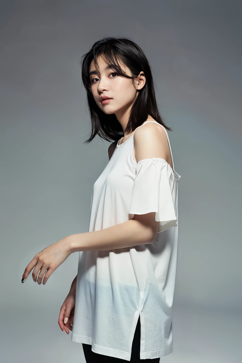 Long haired asian woman in white shirt and jeans, portrait of female korean idol, korean women's fashion model, jaeyeon nam, bae suzy, author：Tang Xianyun Sundara, beautiful Korean women, Gorgeous young Korean woman, Korean Idol, Korean girl, Choi Hyun-hwa, cute korean actress, Shin Jinying, park jimin