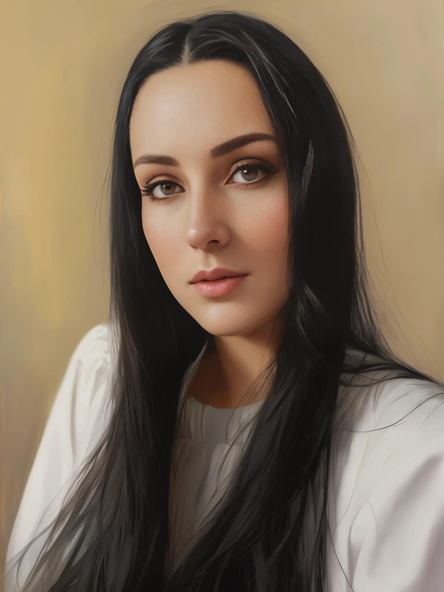 A woman in a white dress stands on a field of flowers, inspired by Alexandre Cabanel, jen bartel, elegant digital painting, Greek Mythical Digital Painting, charlie bowater rich deep colors, Martin Ansin Painting Portrait, charlie bowater character art, portrait of a beautiful goddess, Portrait of modern Darna, artgerm and atey ghailan