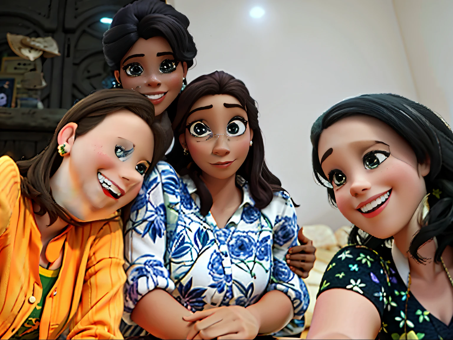 mulheres em estilo disney pixar, alta qualidade, melhor qualidade