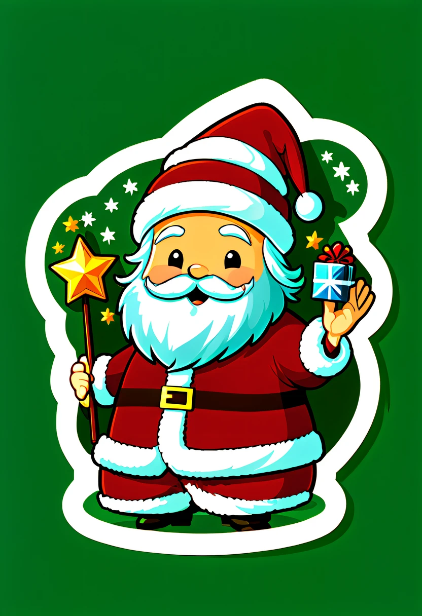Leonardo style, One sticker, christmas,Vector graphics,christmas,(The English bold text is as follows: &cite;Wish you Christmas cheerful&cite;:1.5),cheerful,cute big breasts,Japanese cartoon,