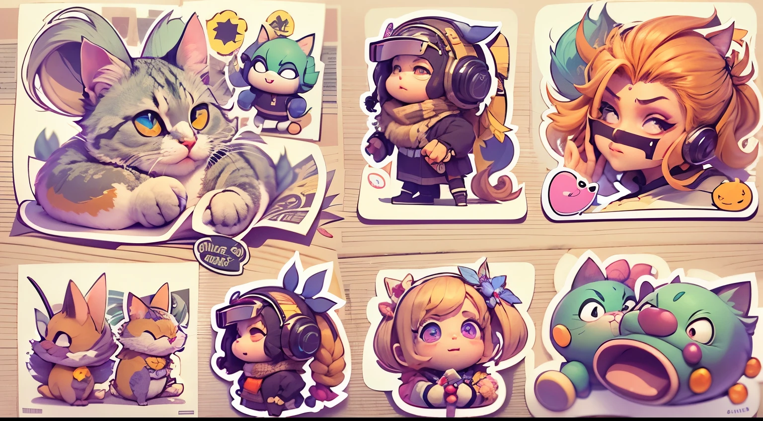 Detailed creation of Generation A, Realistic stickers of encoded characters