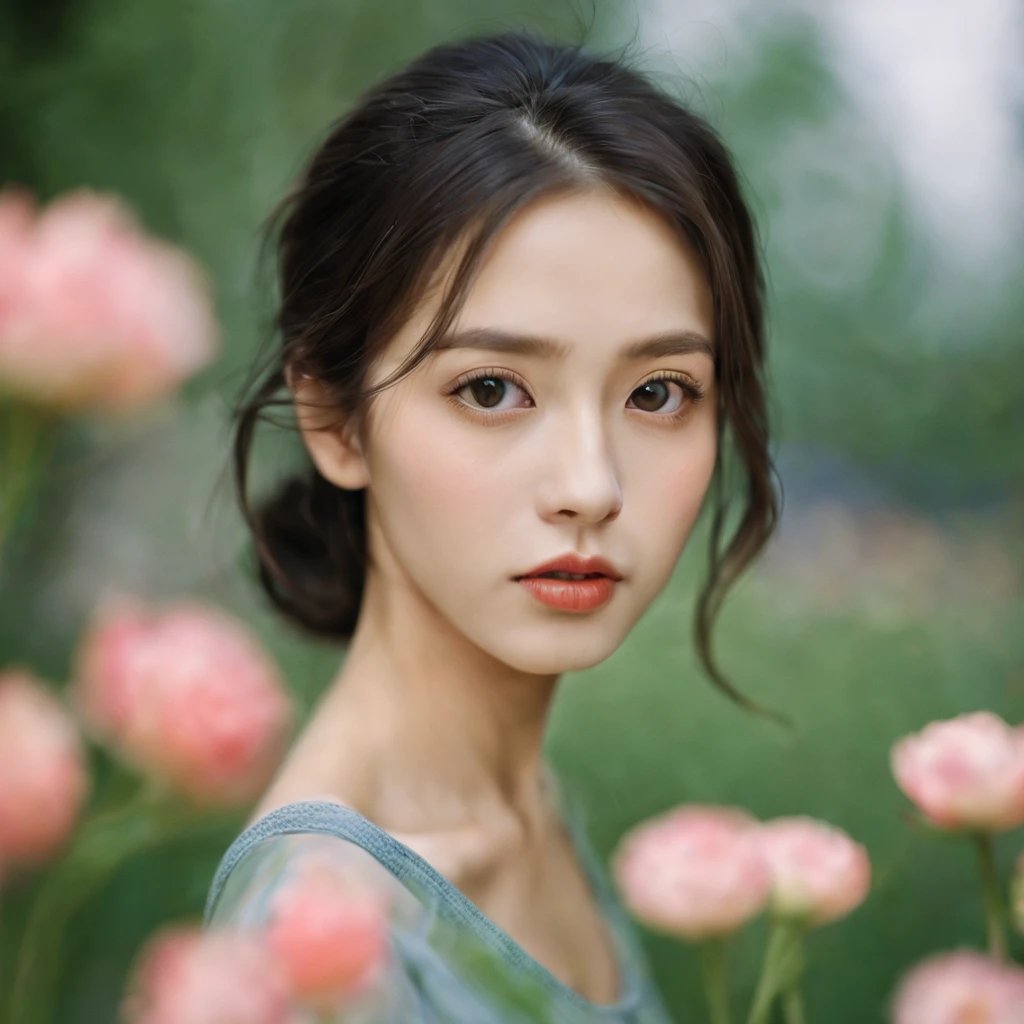 A girl in a garden,illustration,beautiful detailed eyes,beautiful detailed lips,extremely detailed eyes and face,longeyelashes,best quality,4k,8k,highres,masterpiece:1.2,ultra-detailed,realistic,photorealistic,photo-realistic:1.37,HDR,UHD,studio lighting,ultra-fine painting,sharp focus,physically-based rendering,extreme detail description,professional,vivid colors,portraits,landscape,horror,anime,sci-fi,photography,concept artists,vibrant colors,warm tones,soft lighting